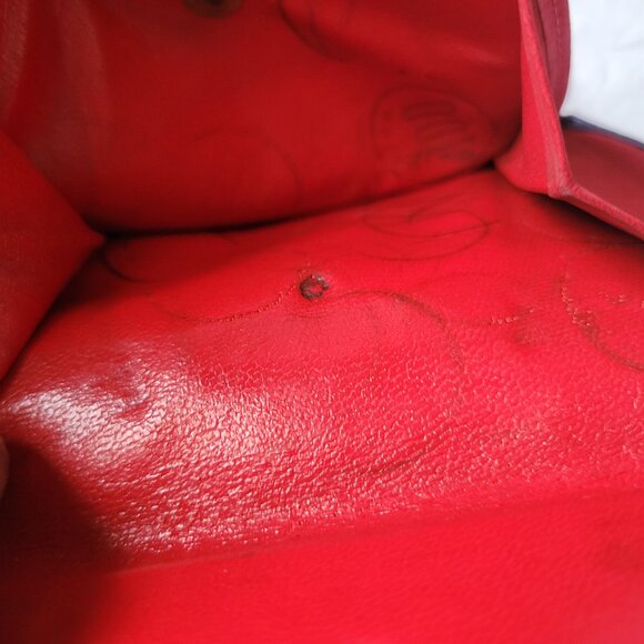 Moschino Cheap and Chic Collection Suede Wallet Blue and Red Vintage - Picture 12 of 12